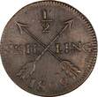 1/2 Skilling Sweden Gustaf IV 1802  Overstruck on 1 Ore 1730-1769 KM# 565(17 114) Uncertified
