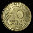 10 Centimes FRANCE Aluminum-Bronze 1963  UNC KM# 929 (27 673) unz