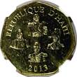 5 Gourdes Haiti 2013  Haitian statesmen NGC MS64 Heptagon GEM BU KM# 156 (027)