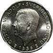 5 Kronor SWEDEN Silver 1959 TS  NGC MS64 Constitution Sesquicentennial KM#830(6)