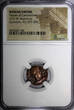 NUMMUS 337 AD Roman Empire CONSTANS AD 337-350 AE4 BI  (FOLLIS) /Two victories NGC (223)