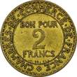 2 Francs France Aluminum-Bronze 1923  French Chamber KM# 877 (21 544) Uncertified
