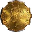 1 Anna India-British George VI Nickel-Brass 1943 (C)  NGC MS64 KM# 537a (045)