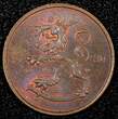 FINLAND Copper 1930 5 Penniä UNC Toned KM# 22 (24 011) unz