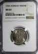 1956 Krone 1956 NORWAY Haakon VII Copper-Nickel  NGC MS63 Thick Border KM# 397.2 (018)