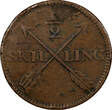 1/2 SKILLING SWEDEN COPPER 1803  OVERSTRUCK ON 1 ORE S.M. 1748 FULL DATE (383) Uncertified