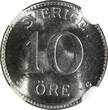 10 Öre SWEDEN Gustaf V Silver 1933 G  SCARCE DATE NGC MS65+ KM# 780 (29)