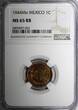 1 Centavo Mexico ESTADOS UNIDOS MEXICANOS 1944 Mo  NGC MS65 RB KM# 415 (03)