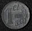 1 Cent Netherlands German Occupation Zinc 1942  WWII ISSUE KM# 170 (27 955) Uncertified