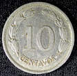 10 Centavos Ecuador 1937 HF  1 YEAR TYPE KM# 76 (22 991) Uncertified