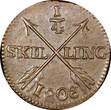1/4 Skilling SWEDEN Gustaf IV Adolf Copper 1808  Avesta mint AU KM# 564 (21 025)
