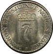 1 Krone Norway Haakon VII 1957  aUNC Condition Last Date Type Toning KM# 397.2(8)