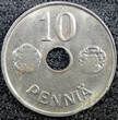 10 Pennia FINLAND Iron 1944  WWII Issue BU Coin KM#34.1 (23 021) Uncertified