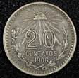 20 Centavos MEXICO Silver 1906 Mo   Toned KM# 435 (27 054) Uncertified