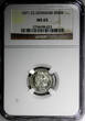 4 Skilling Denmark Christian IX Silver 1871 CS  NGC MS65 NICE KM# 775.2 (023)