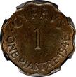 1 Piastre Cyprus George VI Bronze 1946  NGC MS63 BN SCARCE DATE KM# 23a (038)