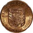 1/12 Shilling Jersey Elizabeth II Bronze 1966  NGC MS64 RD TOP GRADED KM# 26 (25)