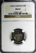 50 Pfennig Germany-Empire Wilhelm I Silver 1876 A  NGC MS62 Nice Toned KM# 6(057)
