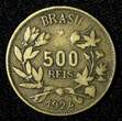500 Reis BRAZIL Aluminum-Bronze 1924  1st Year Type KM# 524 (27 807) Uncertified