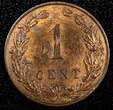 1 Cent NETHERLANDS Wilhelmina I Bronze 1906  KM# 132.1 (24 952) Uncertified