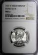 1 Krona Sweden Gustaf V Silver 1924 W  Dotted Date NGC MS62 KM# 786.1 (007)