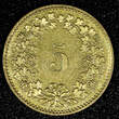 5 Rappen Switzerland Aluminum-Bronze 1995 B  UNC KM# 26c (22 852) unz