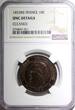 10 Centimes FRANCE Napoleon III Bronze 1853 BB  NGC UNC DETAILS KM# 771.3 (11) NGC unz DETAILS KM
