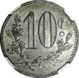10 Centimes ALGERIA 1916  Chamber of Commerce NGC MS62 Lec-135 KM# TnA5 (21)