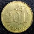 20 Pennia Finland 1963 S  FIRST YEAR FOR THIS TYPE UNC KM# 47 (23 763) unz