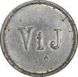 Token Guatemala Aluminum (c.1890) Finca Las Mercedes V I J  XF Rulau Gma342 (756)