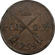 Sweden Adolf Frederick Copper 1759 2 Ore, S.M. Mintage-352,000 KM# 461 (9988) Uncertified