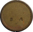 Token Costa Rica  Bronze Countermark 