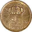 20 Centimes Belgium Baudouin I Bronze 1954  Dutch text UNC KM# 147.1 (21 325) unz