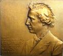 Bronze AUSTRIA  Medal Plaque 1906 by H. Kautsch.Emil von Sauer Famous Pianist (9)