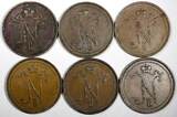 10 Pennia FINLAND Nicholas II Copper 1897-1916  KM#14 RANDOM PICK (1 COIN) (147) Uncertified