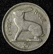 3 Pence Ireland Republic Copper-Nickel 1948  HARE KEY DATE KM# 12a (28 028) Uncertified