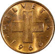 1 Rappen Switzerland Bronze 1966  UNC KM# 46 RANDOM PICK (1 Coin) (166) unz