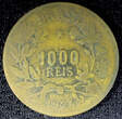 1000 Reis BRAZIL Aluminum-Bronze 1924  1st Year Type KM# 525 (23 002) Uncertified