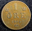 1 Öre Sweden Oscar II Bronze 1903  Large letters KM# 750 (23 156) Uncertified