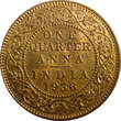1/4 Anna India-British George V Bronze 1936 (B)  UNC Toned KM# 512 (23 662) unz