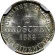 Germany 1/2 Groschen German States HANNOVER Silver 1858 B  NGC UNC DETAILS KM# 235 (004) NGC unz DETAILS KM