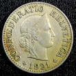 10 Rappen SWITZERLAND Copper-Nickel 1921 B  KM# 27 (23 468) Uncertified