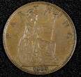 United Kingdom 1928 Farthing 1928 Great Britain George V Bronze  Choice XF KM# 825 (27 001) Uncertified
