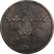 5 Öre Sweden Gustaf V 1910  Mintage-30,630 RARE KEY DATE KM# 779.2 (20 613) Uncertified