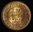 1/4 Anna India-British George V 1930 (C)  Calcutta BU RED TONED KM# 512 (27 733) Uncertified