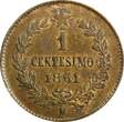 1962 ITALY Vittorio Emanuele II Copper 1861 M Centesimo UNC KM# 1.1 (23 903) unz