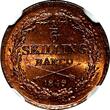 1/6 Skilling SWEDEN Oscar I Copper 1849  Mintage-536,544 NGC MS64 RB KM# 656 (07)