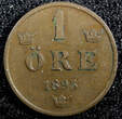 1 Öre Sweden Oscar II Bronze 1895  KM# 750 (23 147) Uncertified