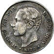 2 Pesetas Spain Alfonso XII Silver 1882 (82) MS-M  SCARCE KM# 678.2 (9022) Uncertified