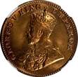 1/4 Anna India-British George V Bronze 1927 (B)  NGC MS65 RB NICE RED KM# 512 (0)